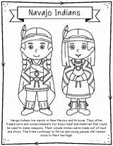 Coloring Navajo Indians Native American Tribes Poster Craft Elle Madison Learning Based Project sketch template