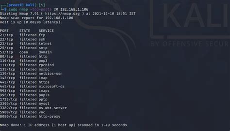 Nmap Commands In Kali Linux Javatpoint