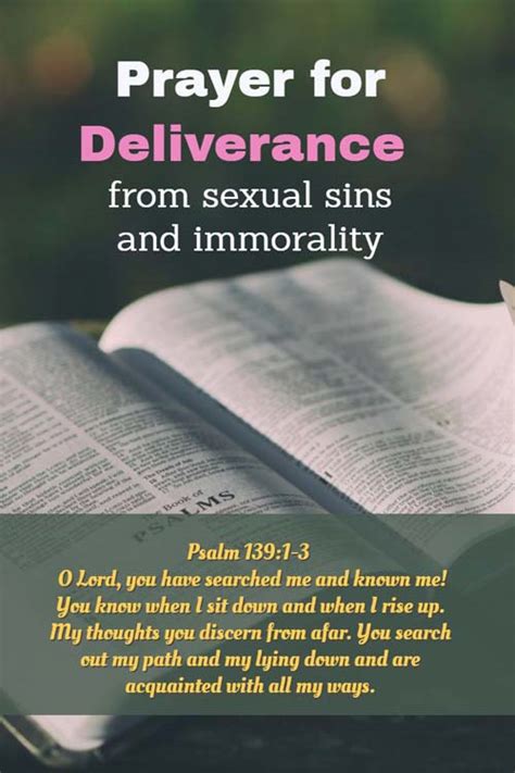 Prayer For Deliverance From Sexual Sins And Immorality