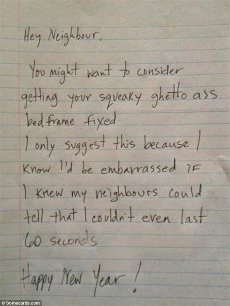 hilarious notes pleading with neighbours to keep it down during sex