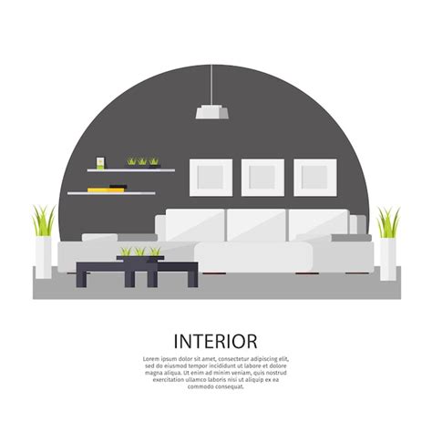 vector interior design template