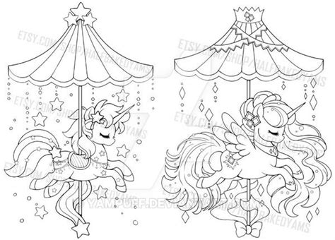 celestial carousel alicorn  unicorn  yampuffdeviantartcom