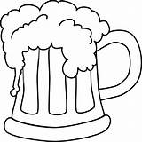 Beer Mug Outlined Clker Clip sketch template