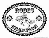 Coloring Rodeo Bronc Cowboy Pages Riding Sheet Saddle sketch template