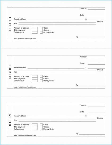 blank money order template unique  printable receipt template
