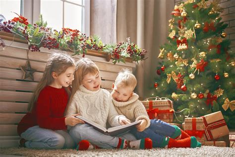 children enjoying christmas storytime