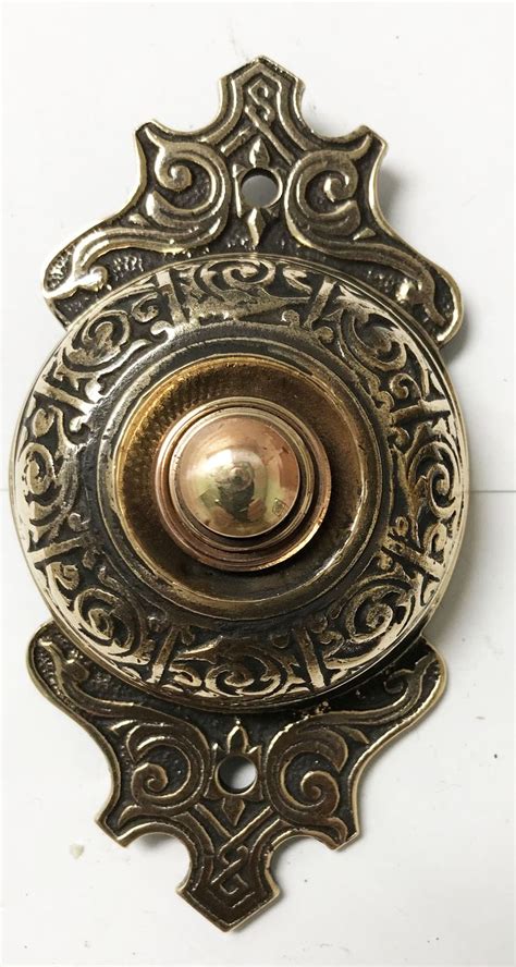 antique push button decorative doorbell  etsy