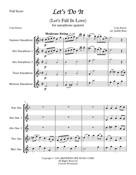 let s do it let s fall in love sheet music cole porter woodwind