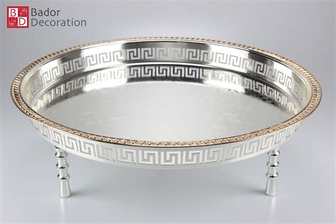 bador decoration elegante tablett orientalisch rund ares gold