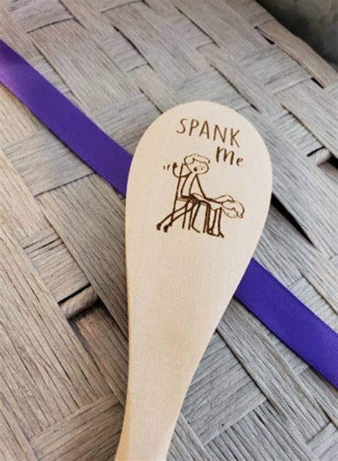 spank me wooden spoon rough sex bdsm yes sir daddy etsy