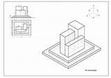 Assonometria Solidi Monumento Compenetrazione sketch template