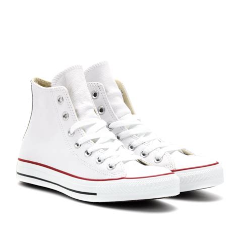converse chuck taylor  star leather hightop sneakers  white lyst