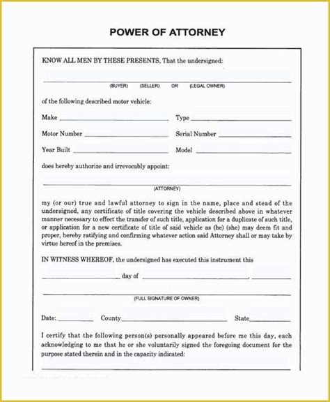 poa forms printable printable forms