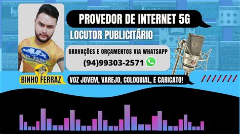 Vinheta Provedor De Internet Comercial GravaÇÃo Locutor Online
