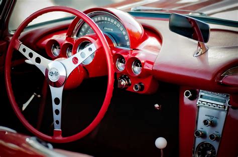 red  gray vehicle interior  stock photo