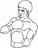 Boxing Bokser Kolorowanka Boxer Boxeo Colorear Kolorowanki Stampare Disegno Boxeador Gloves Ausmalbild Karate Boks Boxeur Boxen Pugilato sketch template