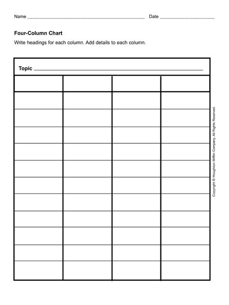 blank table chart form fill   sign printable  template