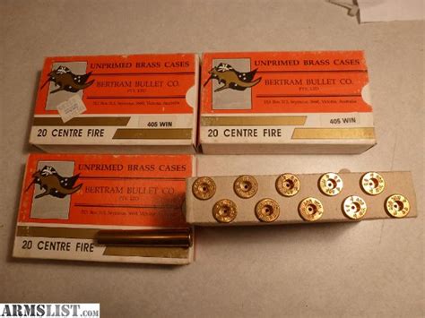 Armslist For Sale 405 Winchester Brass 3 Boxes New Unprimed Bertram Mfg