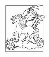 Pegasus Fantasy Coloring4free Kolorowanki Kidsfree 2635 Ausmalbild Bestcoloringpagesforkids sketch template