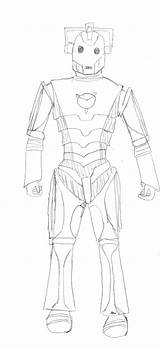 Cyberman sketch template