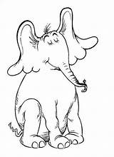 Horton Elephant Seuss Coloring Drawing Dr Hears Who Pages Clipart Colouring Sitting Crafts Drawings Choose Board Book Printable Paintingvalley sketch template
