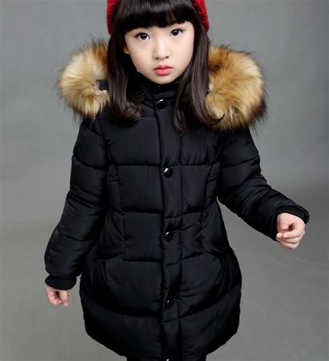 buy  girls winter coat long fashion winter jacket meisjes winterjas girls