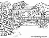 Coloring Bridge Adults Stone Pages Bridges Covered Coloringbay Template sketch template
