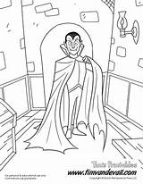 Dracula Timvandevall раскраски sketch template
