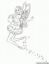Barbie Colorkid Coloring Fairy sketch template