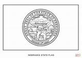 Nebraska Coloring Sheets Football Flag Pages Template sketch template