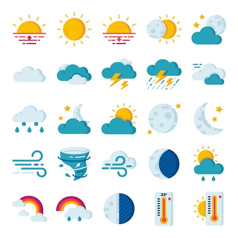 weather icons pack  vector art  vecteezy