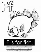 Fish Alphabet Coloring Letter sketch template