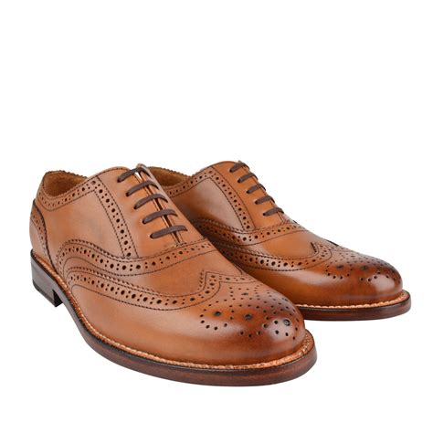 full circle brogue shoes mens gents brogues laces fastened polished ebay