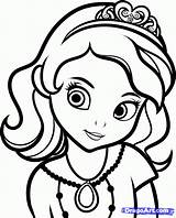 Coloring Sofia Princess Clipart Sophia Drawing First Library Easy sketch template