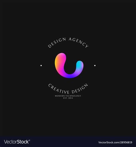 design agency logo template royalty  vector image