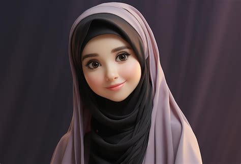 Premium Photo Super Cute Girl Wearing Hijab