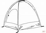 Tent Camping Coloring Pages Printable Outline Drawing Tents Template Print Sketch Bible Color Paper Getdrawings sketch template