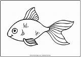 Coloring Pages Fish Goldfish Colouring Kids Outline Cute Clipart Preschool Drawing Painting Clip Line Sea Under Library Cliparts Templet Alphabet sketch template
