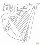 Harp Coloring Ireland Pages Flag Drawing Printable Getdrawings Popular sketch template