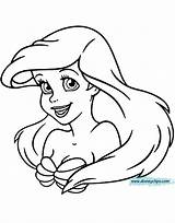 Coloring Pages Ariel Mermaid Little Face Jetsam Flotsam Disneyclips Printable Ausmalbilder Ausmalen Regal Academy Gif Sebastian Smiling Hair Funstuff sketch template