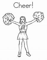 Coloring Cheerleader Pages Cheer Color Pom Kids Cheerleading Cheerleaders Sheets Go Print Printable Trojans Colouring Cute Sport Usa Poms Cheering sketch template