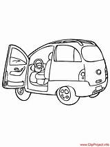 Coloring Sheet Minivan Vehicle Title sketch template