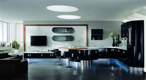 modern black kitchen  interior decorating ideas