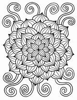 Coloring Pages Printable Flower Abstract Spring Book Colouring Adults Flowers Funky Color Hard Lotus Kids Awesome Print Rainbow Books Thaneeya sketch template