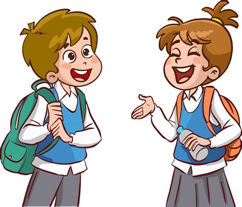 students talking     school cartoon vector  vector