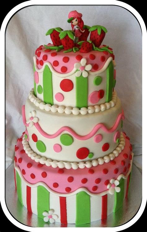 strawberry shortcake fondant birthday cake festa moranguinho