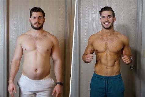 incredible time lapse video shows a man s 20kg weight loss