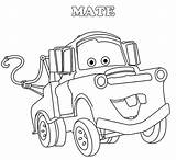 Mater Tow Coloring Mcqueen Colorluna sketch template