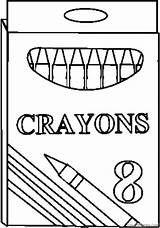 Crayon Printable Coloring4free sketch template