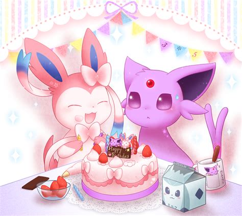 Sylveon Wishing Espeon An Happy Birthday Pokémon Know